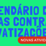 banner atividades contra as privatizacoes